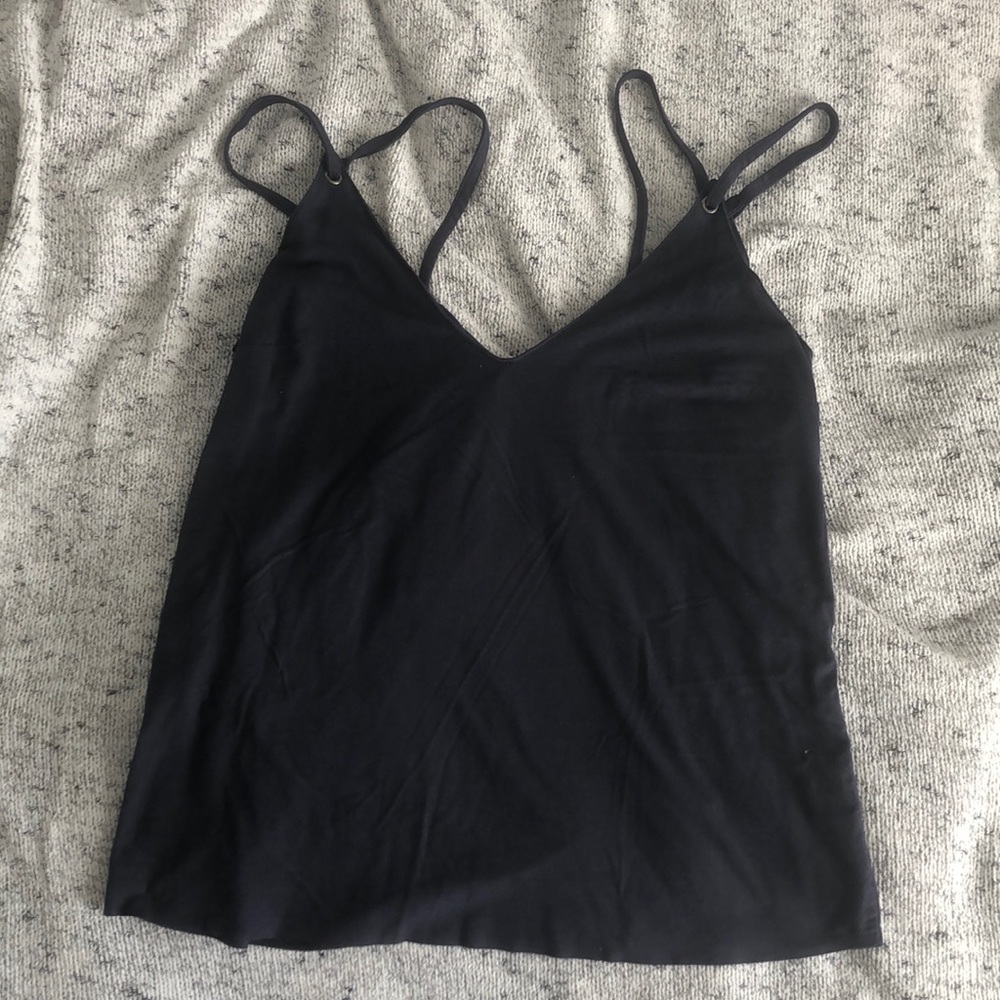 MANGO Royal blue suede top